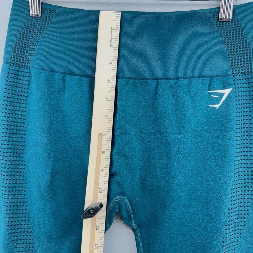 Gymshark Vital Seamless 2.0 Energy Leggings Teal High Waisted XL Athleisure Gym - Picture 5 of 6